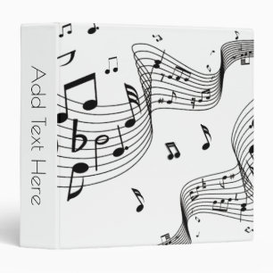 Classeur Notes de musique sur blanc