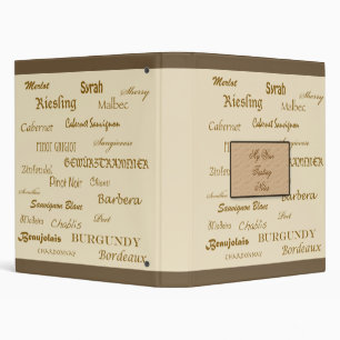 Classeur Notes d'échantillon de vin