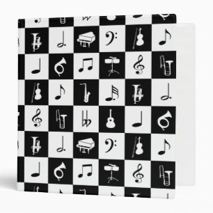 Classeur Notes et instruments de musique moderne et éléga