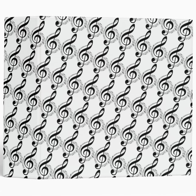 Classeur Notes musicales (Devant/Côté)