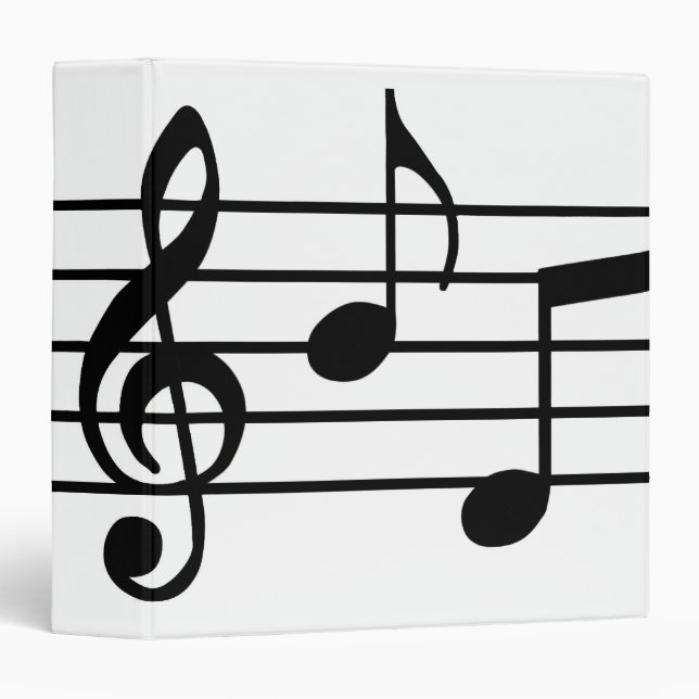 Classeur Notes musicales (Devant/Côté)