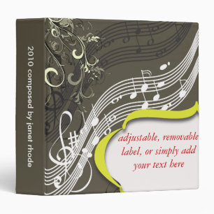 Classeur Notes musicales classeurs, DO-IT-YOURSELF couleur