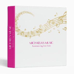 Classeur Notes musicales d'affaires de la musique moderne d
