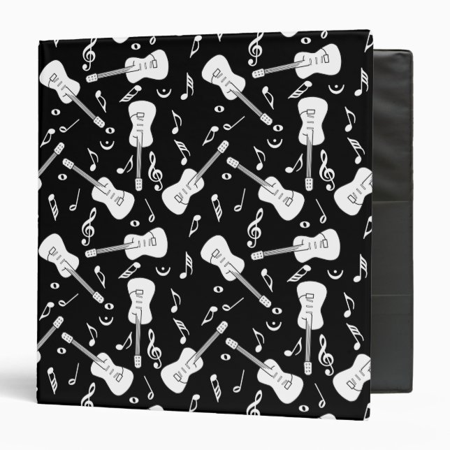 Classeur Notes musicales de Guitare Lines (Devant/Intérieur)