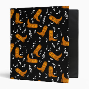 Classeur Notes musicales des Boots de Cowboy