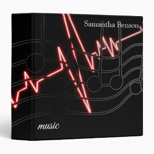 Classeur Notes musicales modernes et élégantes