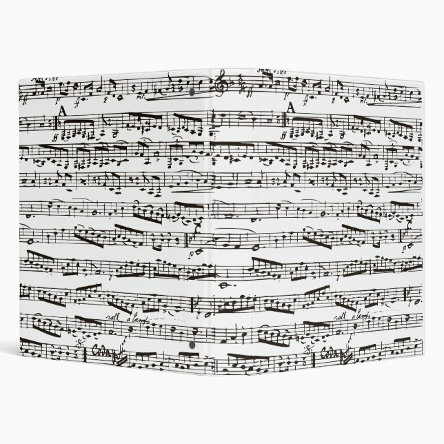 Classeur Notes musicales noires et blanches (Arrière-plan)