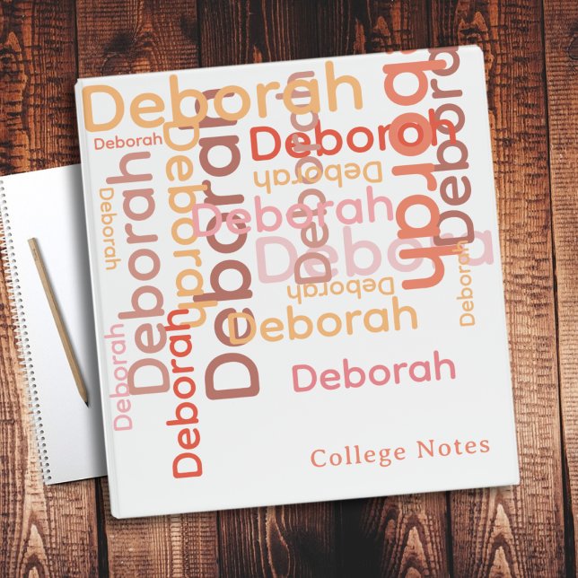 Classeur Notes stylées de typographie moderne blanche (Créateur téléchargé)