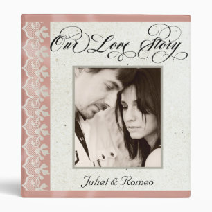 Classeur Notre Album de Mariage Photo Histoire d'Amour - Or