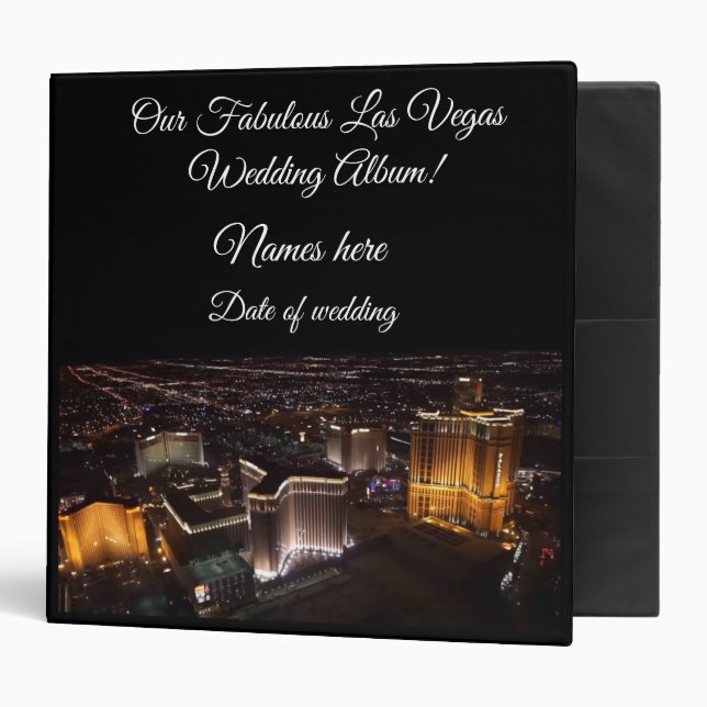 Classeur Notre Album Mariage Las Vegas (Devant/intérieur)