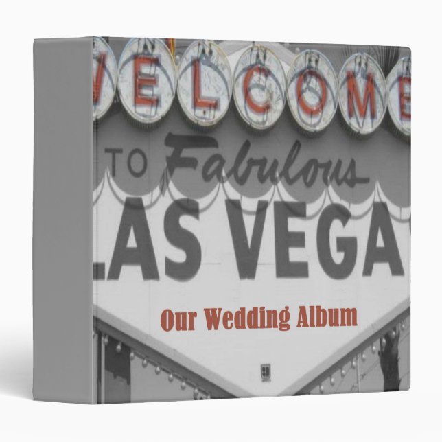 Classeur Notre Album Mariage Las Vegas (Devant/Côté)