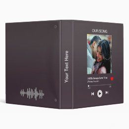Classeur Notre chanson préférée - Photo personnalisée