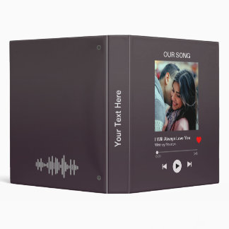 Classeur Notre chanson préférée - Photo personnalisée