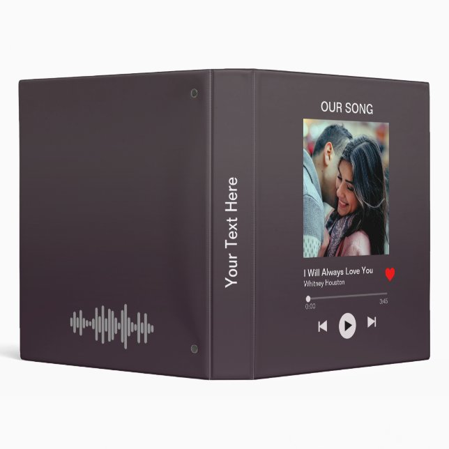 Classeur Notre chanson préférée - Photo personnalisée (Arrière-plan)