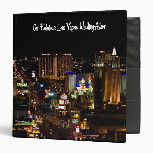 Classeur Notre fabuleux Album de mariage Las Vegas (Devant/Intérieur)