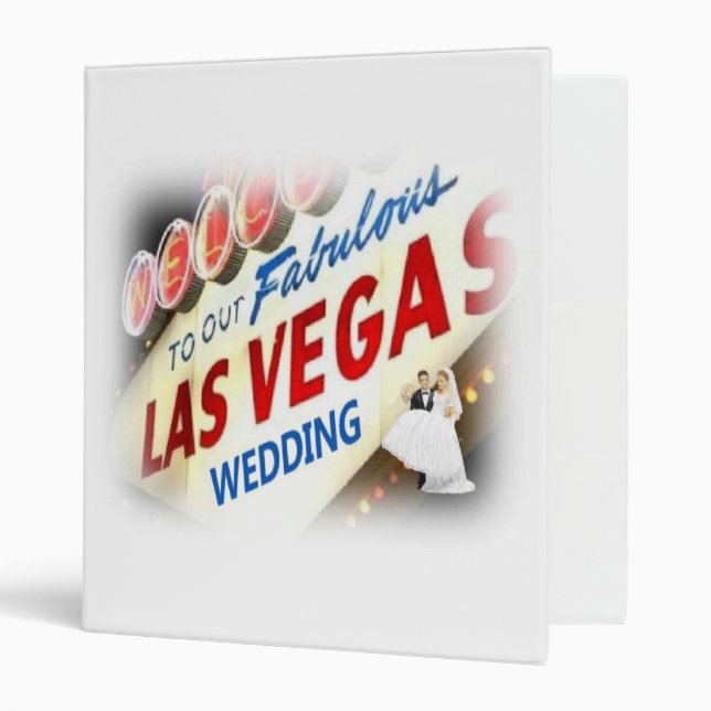 Classeur Notre fabuleux Las Vegas Mariage Keepsaké Album (Devant/intérieur)