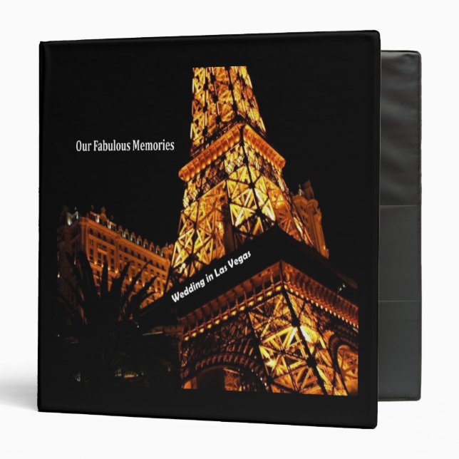 Classeur Notre Mariage de souvenirs fabuleux à Las Vegas Al (Devant/Intérieur)