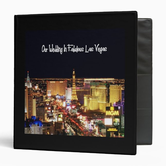 Classeur Notre Mariage En Fabrique Las Vegas Album (Devant/Intérieur)