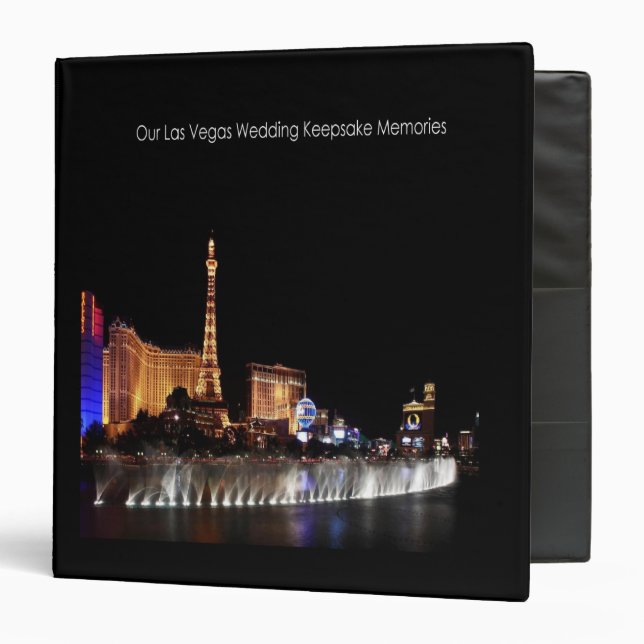 Classeur Notre Mariage Las Vegas garde l'album Souvenirs (Devant/Intérieur)