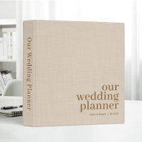 Notre Wedding planner Simple Élégant Monogramme Br