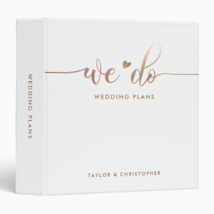 Classeur Nous faisons   Plans Mariages Moderne Minimal Or É