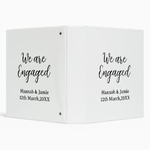 Classeur Nous sommes fiancés nom date calligraphiestylée