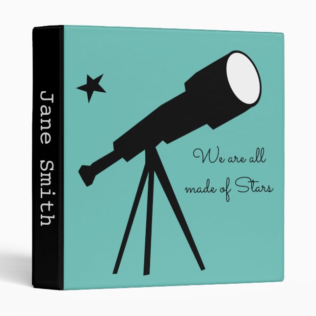 Classeur Nous sommes tous faits de Stars Hipster Science Ge (Devant/Côté)