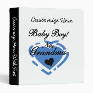 Classeur Nouveau Grand-mère Baby Boy Blue Heart Cadeaux