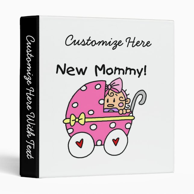 Classeur Nouveaux cadeaux de fille maman bébé (Devant/Côté)