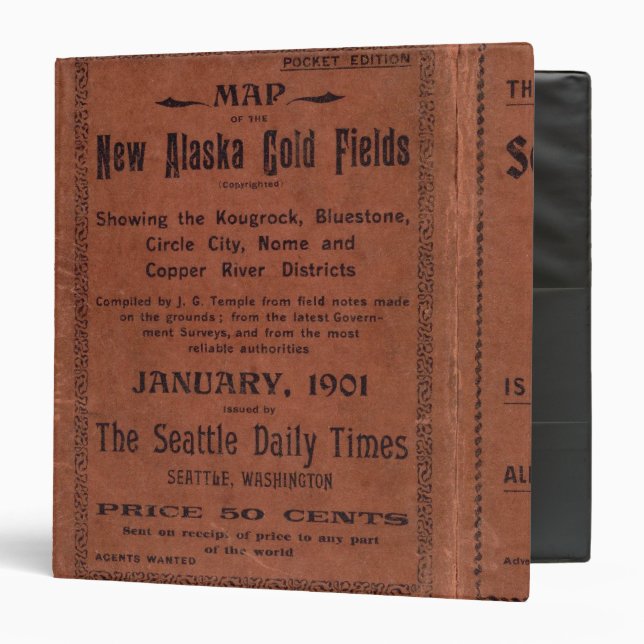 Classeur Nouveaux gisements aurifères de l'Alaska (Devant/Intérieur)