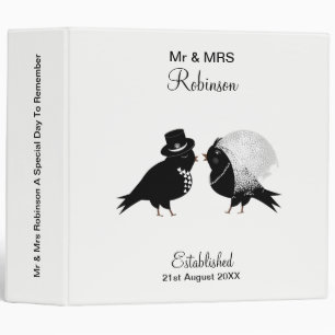 Classeur Nouveaux mariés Inséparables mignons Keepsaké Albu