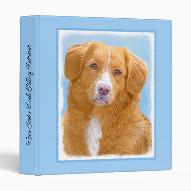 Classeur Nouvelle-Écosse Peinture de chien pour ramassage d (Devant/Côté)