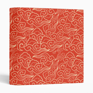 Classeur Nuages japonais vintages, Coral Orange
