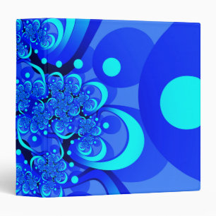 Classeur Nuances de bleu moderne art fractal Abstrait