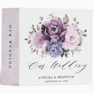 Classeur Nuances de pourpre Dusty fleurs Moody Floral Maria