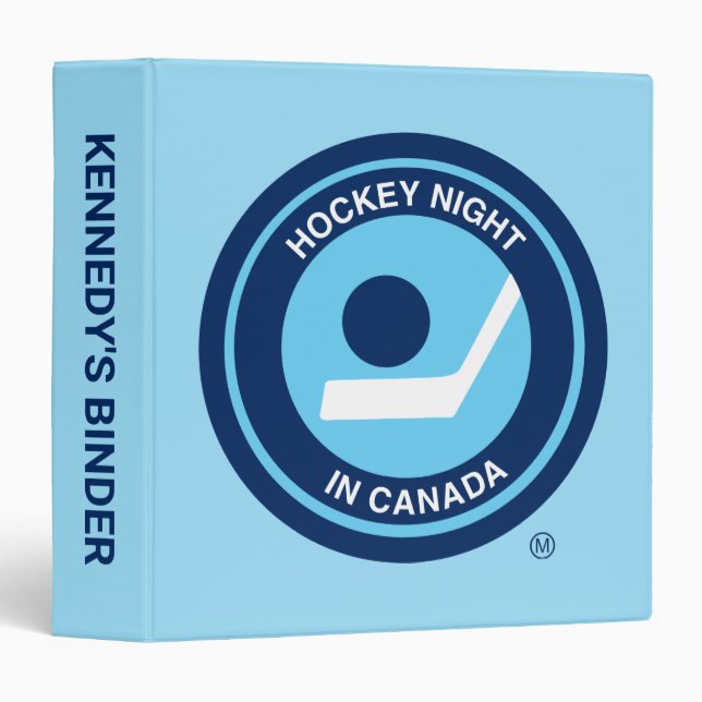 Classeur Nuit de hockey au Canada Logo rétro (Devant/Côté)
