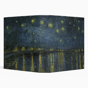 Classeur Nuit étoilée sur le Rhône, peinture à l'huile Van 