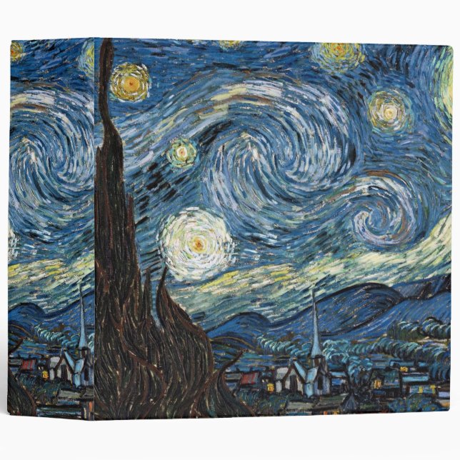 Classeur Nuit Van Gogh Starry (Devant/Côté)