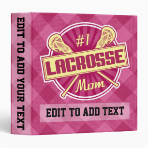 Classeur Numéro 1 Lacrosse Maman Classeur, personnalisable