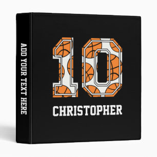 Classeur Numéro de basket-ball personnalisé 10