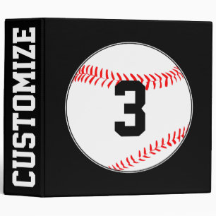 Classeur Numéro du joueur de baseball et nom de l'équipe En