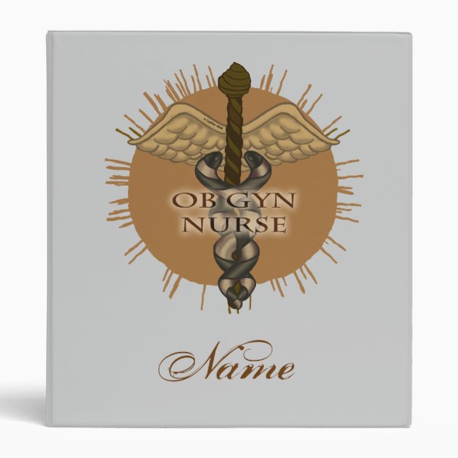 Classeur OB GYN Infirmière Caduceus (Devant)