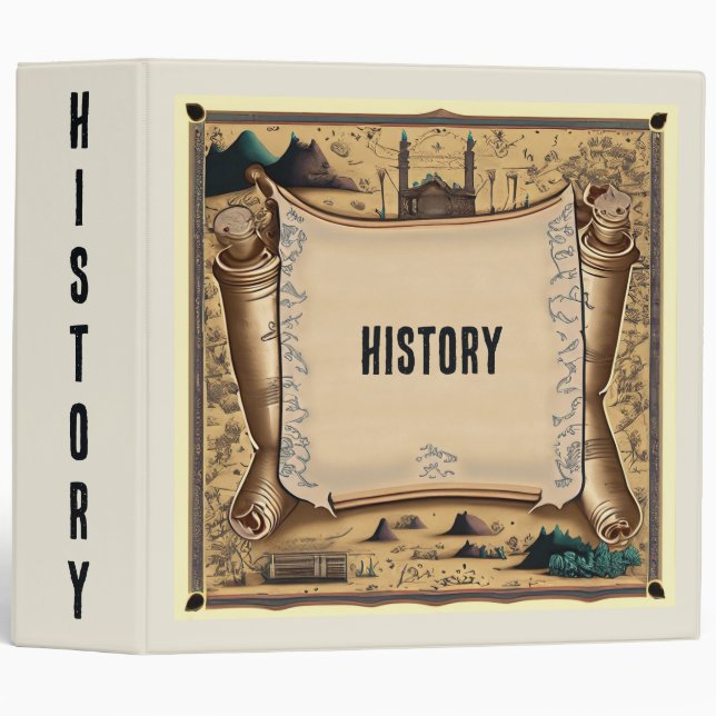 Classeur Objet de l'école d'histoire (Devant/Côté)