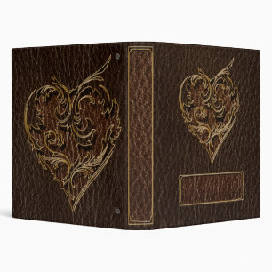 Classeur Obscurité simili cuir de coeur