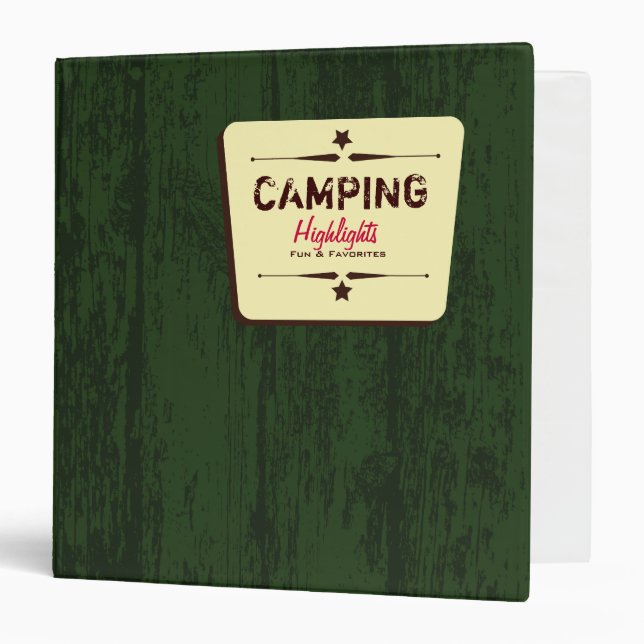 Classeur occidental de souvenirs de camping (Devant/Intérieur)