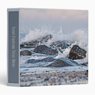 Classeur Océan Aquarelle Crashing Vagues Roches Splash