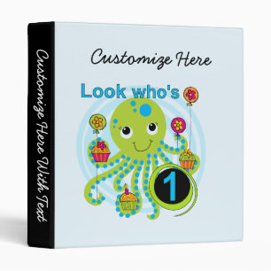 Classeur Octopus 1er Anniversaire T-shirts et cadeaux