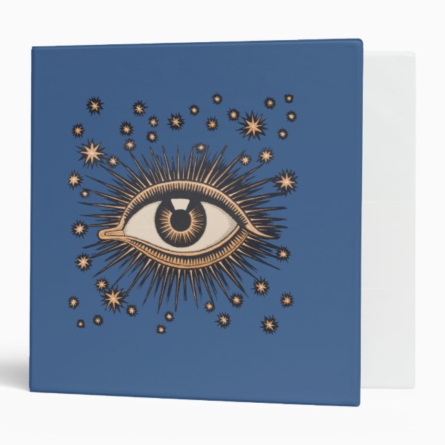 Classeur Oeil étoile Lune Celeste Nouveau (Devant/intérieur)