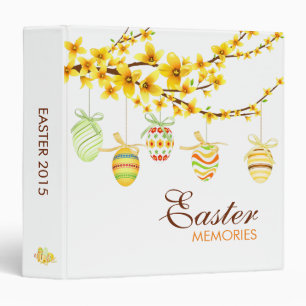 Classeur OEufs de Pâques, Branche Forsythia Souvenirs de Pâ