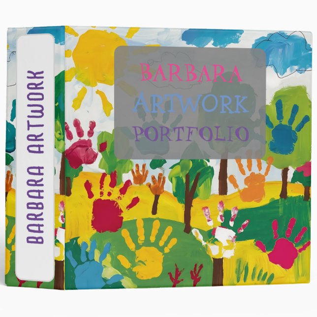 Classeur Oeuvre d'art pour enfants mignonne Artist Keepsaké (Devant/Côté)